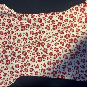 Cat & Jack Red and White Patterned Top